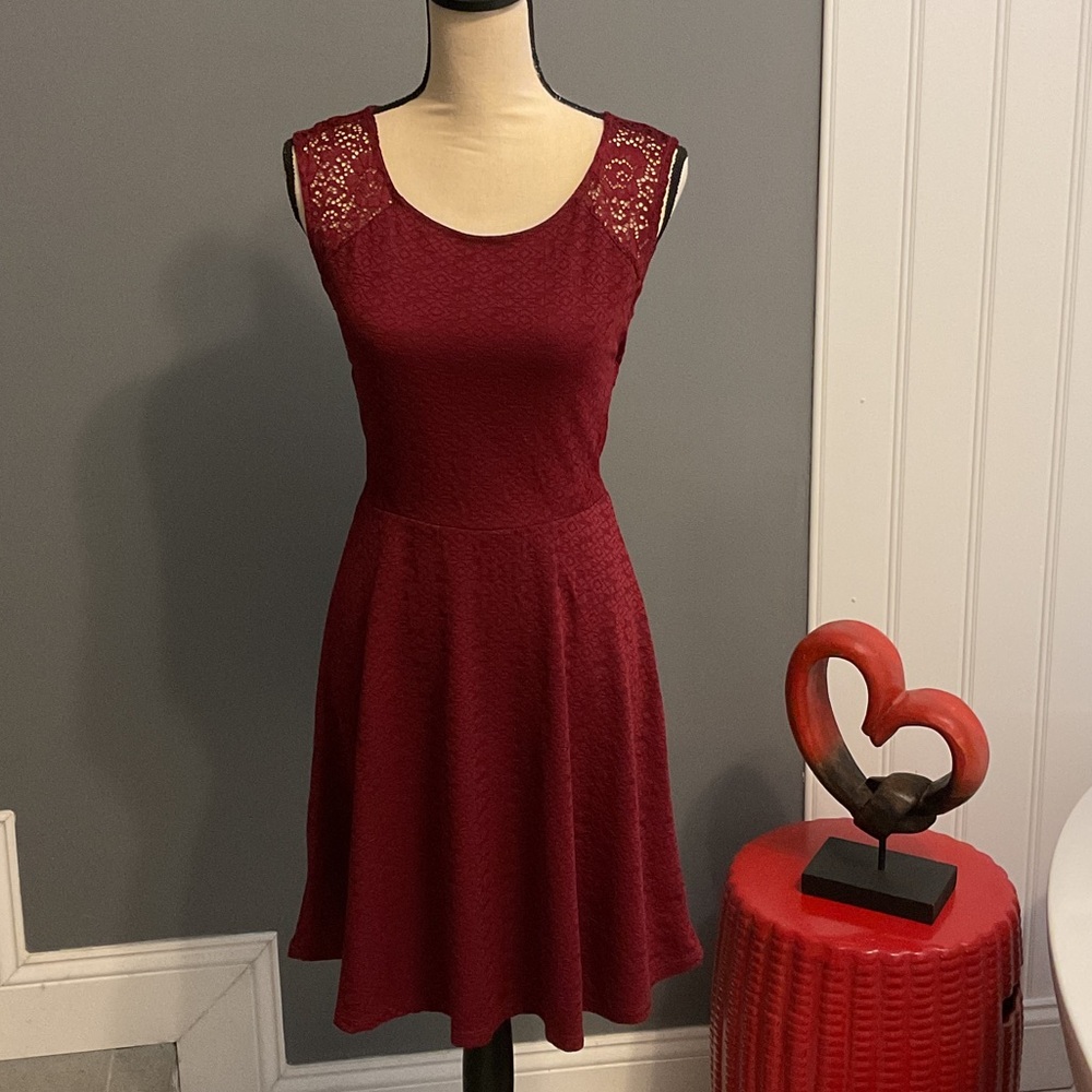 Maurices Burgundy Lace Dress